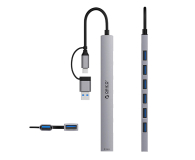 Orico USB-A/USB-C - 1x USB-A 3.0, 6x USB-A 2.0 - szary - 1343457 - zdjęcie 2
